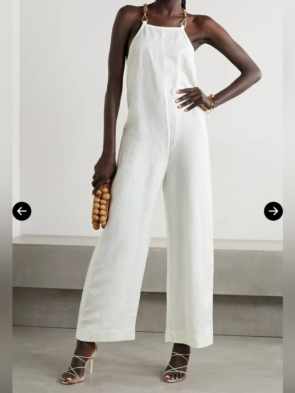 CULT GAIA Myla Linen And Tencel Lyocell-Blend Jumpsuit Size S